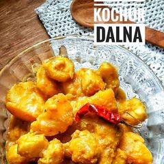 Gathi Kochur Dalna Arbi Curry A picture of Gathi Kochur Dalna Arbi Curry.