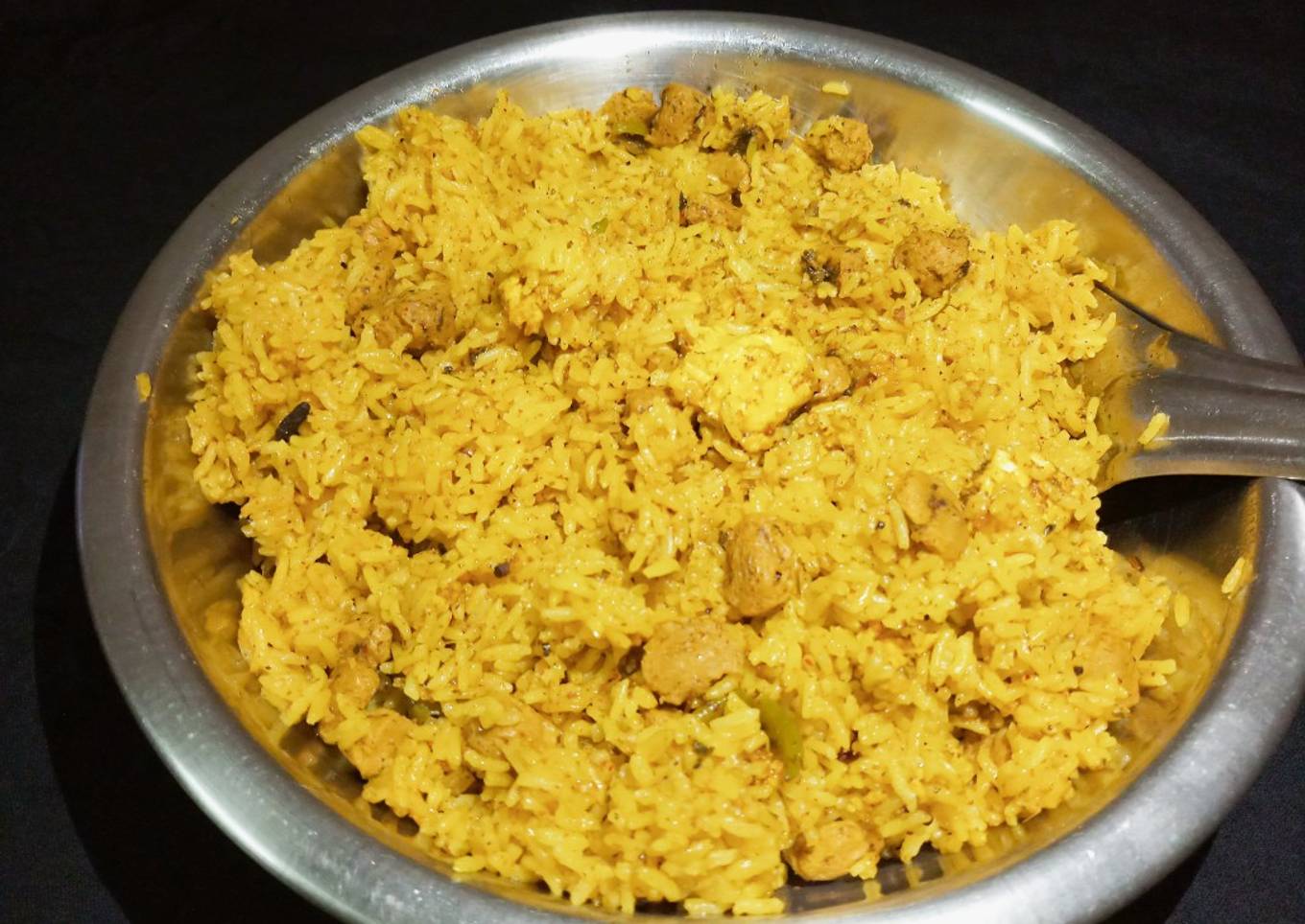 Paneer soya biryani