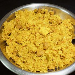 A picture of Paneer soya biryani.