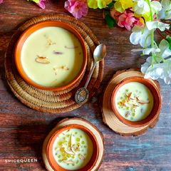 A picture of Sabudana Kheer / Sago Pudding.