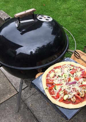 A picture of Homemade Braai (BBQ) Pizza.