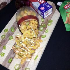 A picture of Chicken keema macaroni.