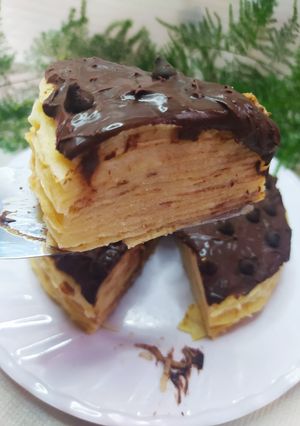 Una foto de Torta De Panqueques Estilo Japonés. ミルクレープケーキ