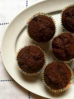 Una foto de Magdalenas de chocolate y Nutella