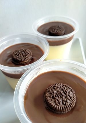 Foto resep Puding vanila vla coklat