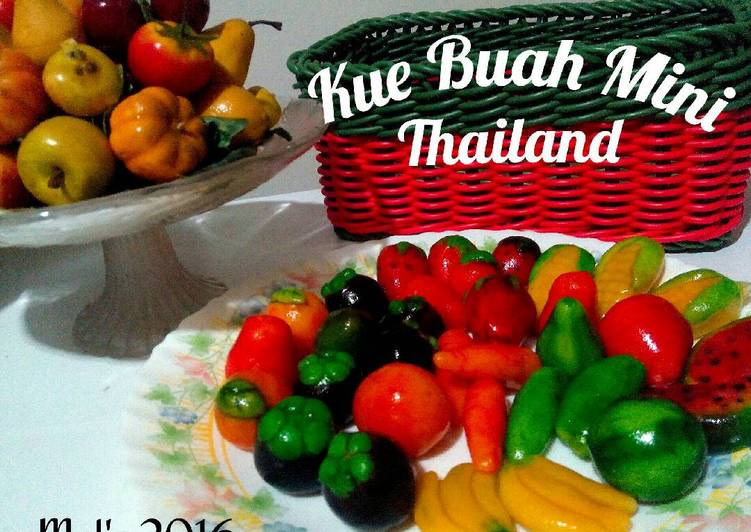 Kue buah mini 🍎🍓🍌🍉- Thailand (Kanom Look Choup)