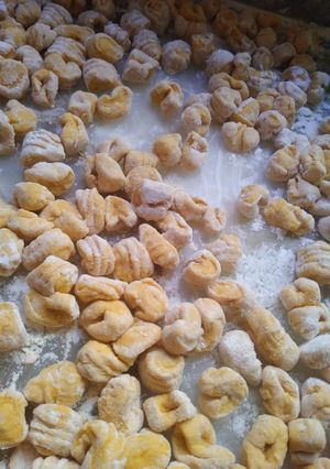 Una foto de Ñoquis de calabaza