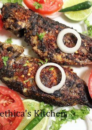 A picture of Grilled Koi Maach (Climbing Perch Fish).