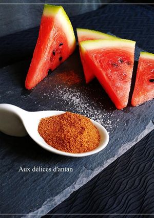 Une photo de La pastèque au sel, sucre et piment