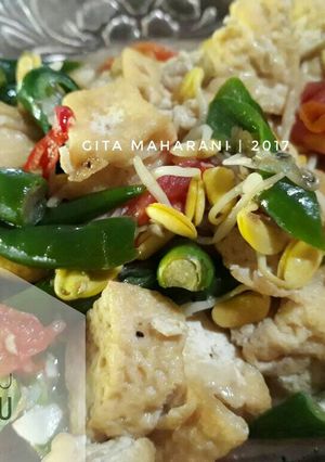 Foto resep Tumis Tahu Cabai Hijau