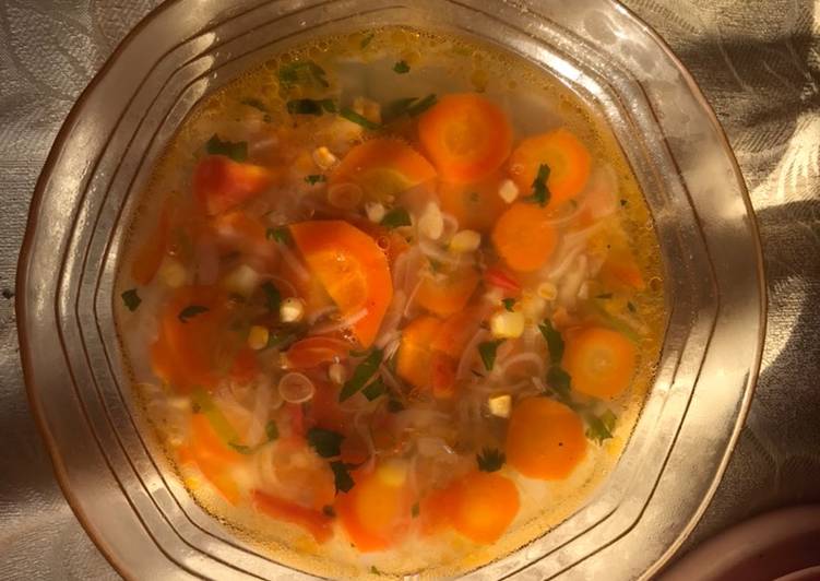 DICOBA@ Resep Chicken Soup (Sup Ayam) Ala A&amp;W menu masakan sehari hari