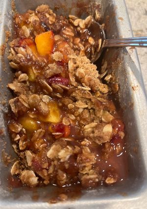 A picture of Peach (any fruit) cobbler air fryer.