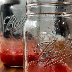 A picture of Strawberry Syrup and Jam.