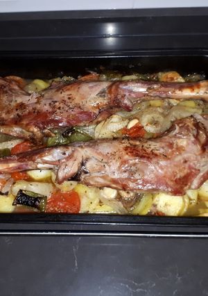 Una foto de Cordero lechal al horno