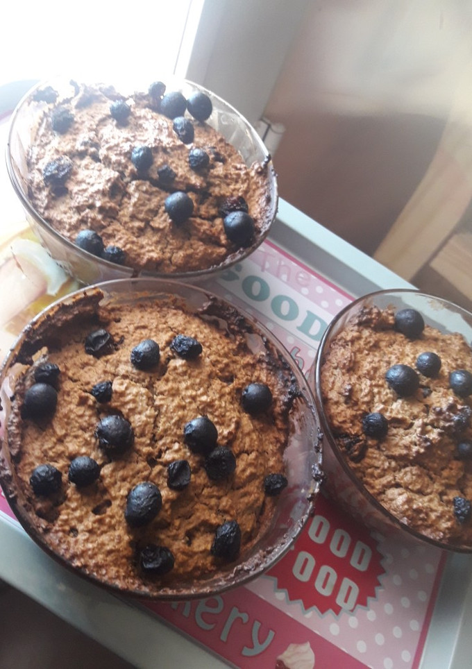 Una foto de Budín de avena y banana sin harina