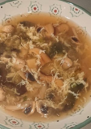 Une photo de Soupe miso avec oeuf