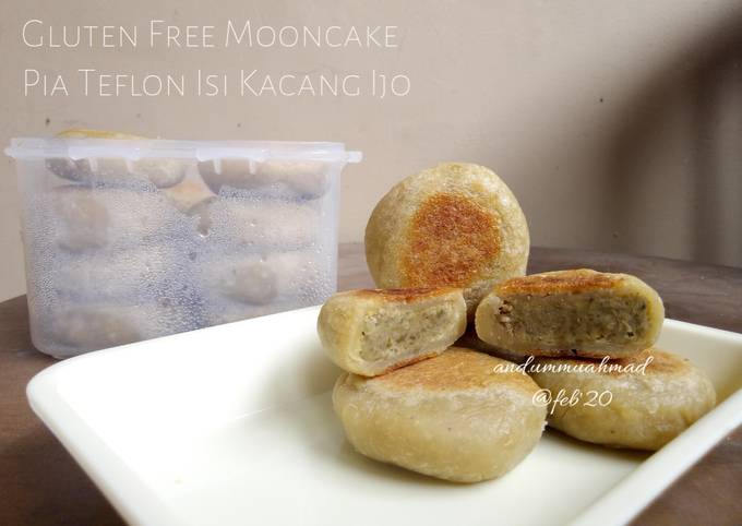 Gluten Free Mooncake Pia Teflon Isi Kacang Ijo