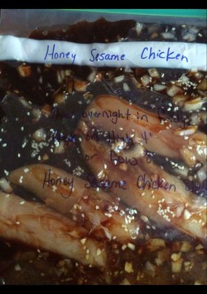 A picture of Honey sesame chicken.