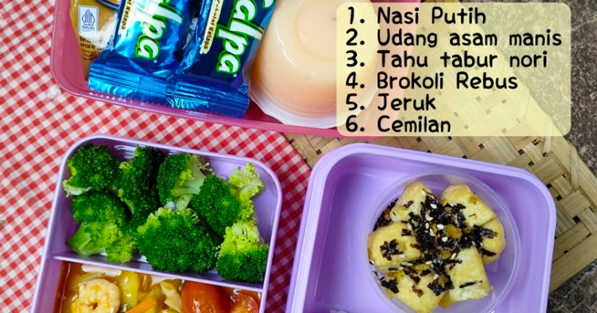 Bekal sekolah : Tahu goreng tabur nori (919)