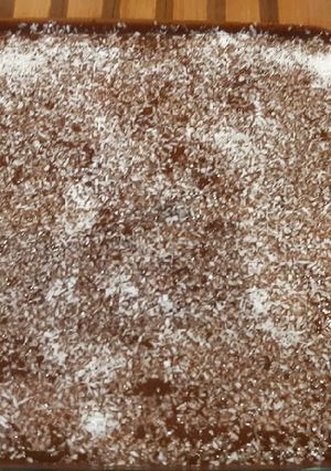 Une photo de Dessert au chocolat et noix de coco