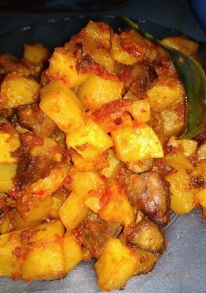 Foto resep 12. Sambel kentang ati ampla
