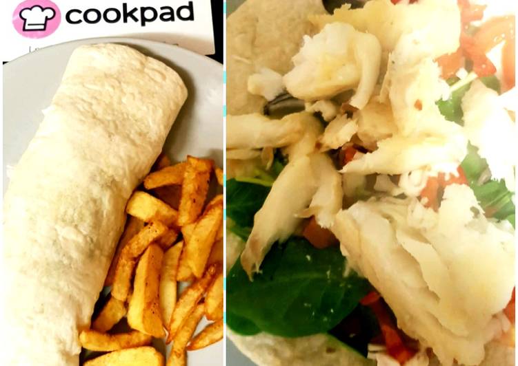 My Cod Wrap & Salad 😀