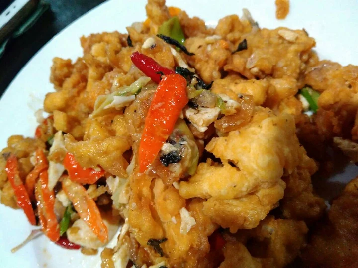 Langkah Gampang Membikin Resep Cumi telur asin tabur kemangi yang Bikin Ngiler Anti Ribet, Lezat