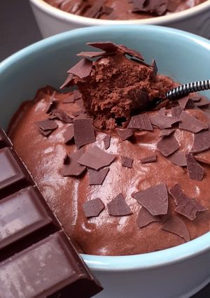 Une photo de Mousse chocolat sans lactose