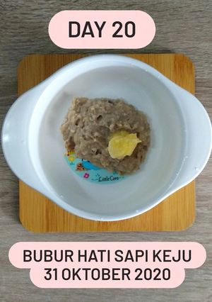 Foto resep Bubur hati sapi keju mpasi 6 bulan