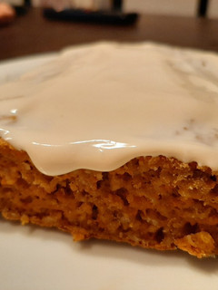Una foto de Budín de zanahoria y crema fit