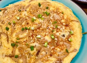 Hình của món Trứng Vịt Chiên Củ Cải Muối (Xá Bấu).