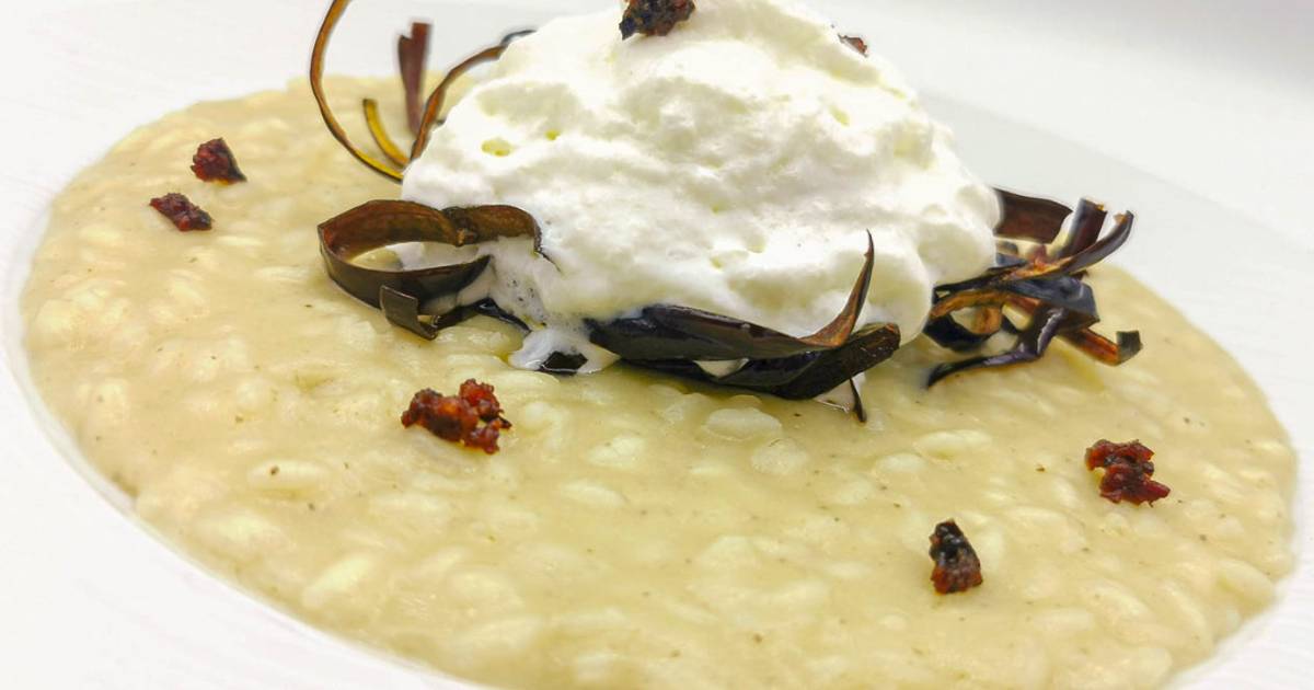 Ricetta Risotto Riserva Cascina Alberona Con Melanzane Stracciatella E Guanciale Di Pierre E