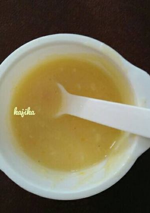 Foto resep Mpasi 6+ bubur nasi wortel,salmon,keju