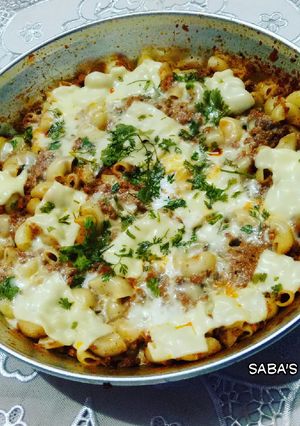 A picture of Cheese Mutton Macroni.