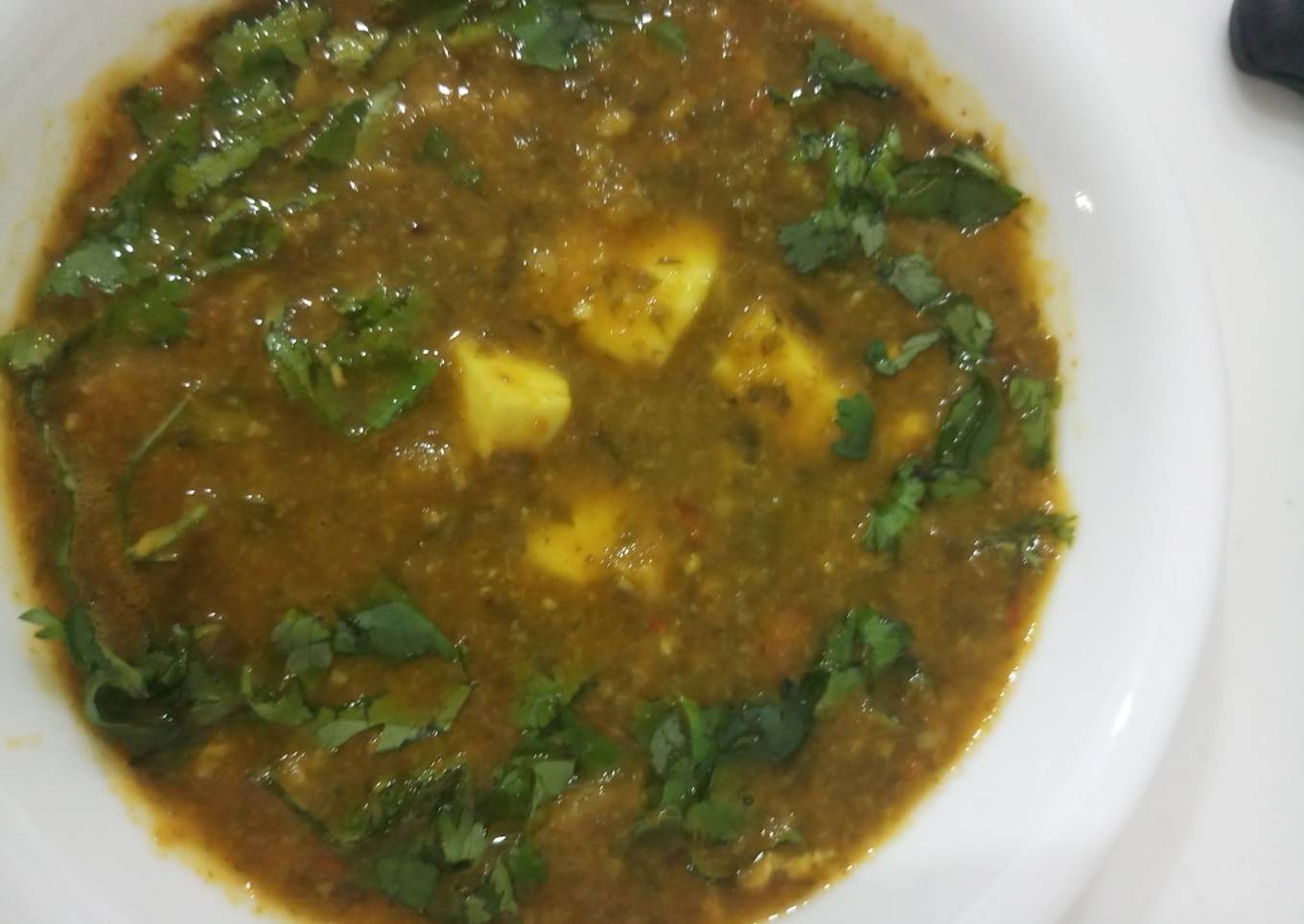 Palak daal with paneer