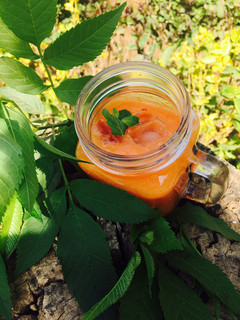 A picture of Papaya carrot juice.