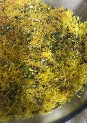صورة لوصفة كنافة الزعفران