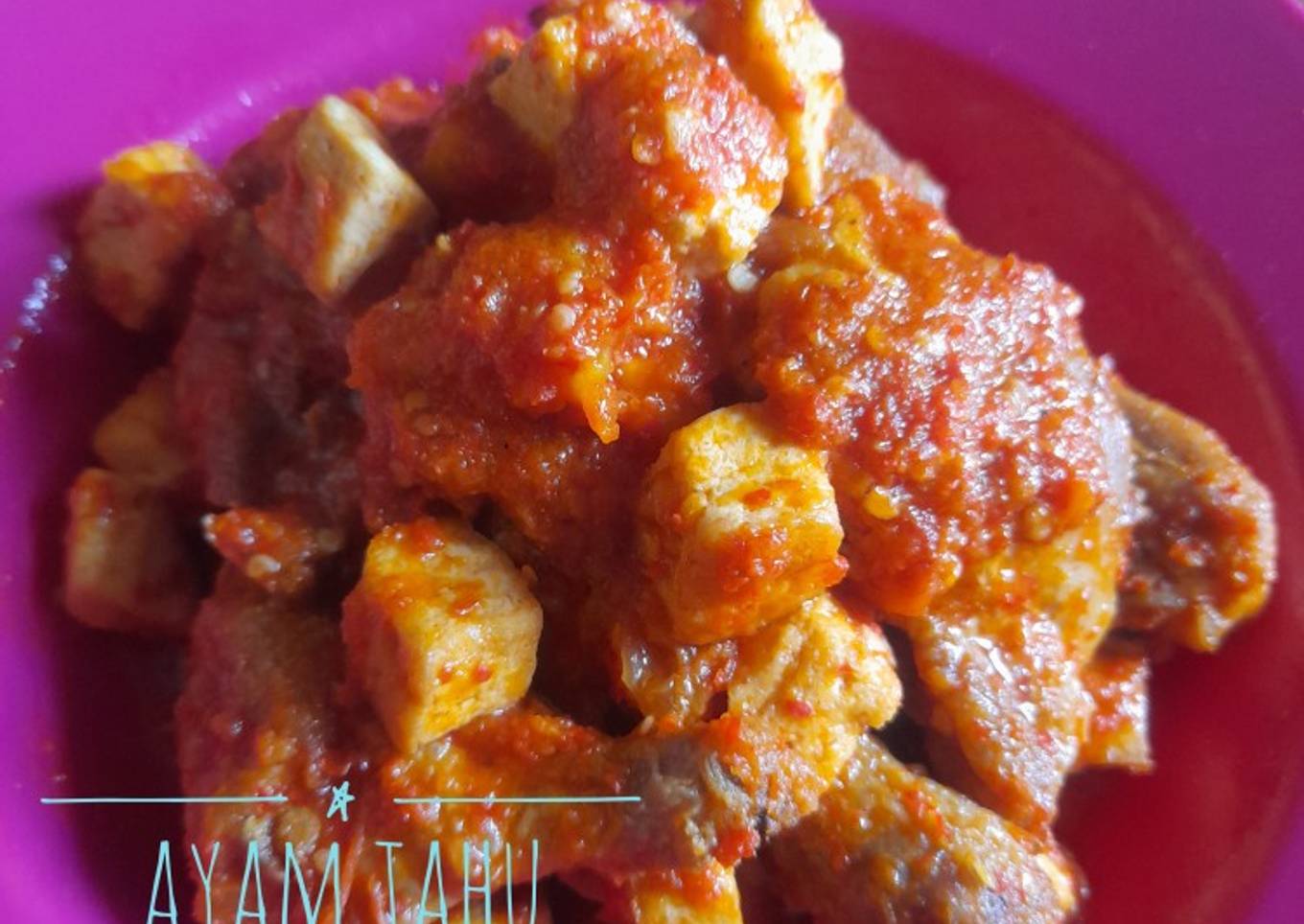 Ayam tahu dicabein/balado