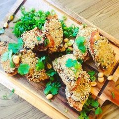 A picture of Sourdough prawn toast.