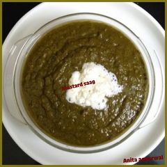 A picture of Indian authentic mustard saag (leaves of mustard)#post 41.