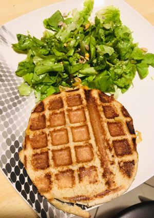 Une photo de Gaufres salées façon croq mcdo