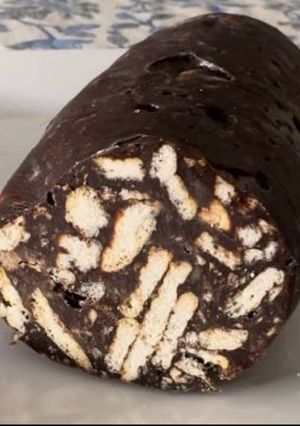 Una foto de Salchichón de chocolate