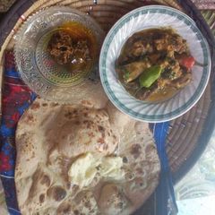 Namkeen ghost with tandoori roty A picture of Namkeen ghost with tandoori roty.