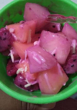 Foto resep Salad buah no susu kental manis