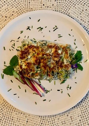 Brokkoli a kékpenészes sajt és snidling ölelésében recept fotója