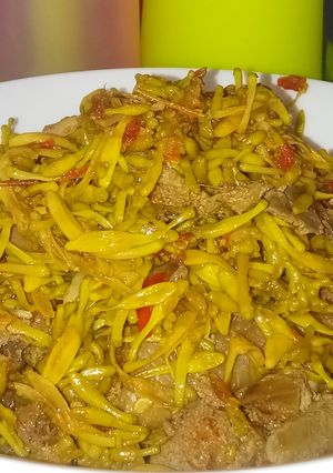 Foto resep Tumis kembang kates ayam suwir