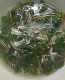 Canh rau sam nấu tép