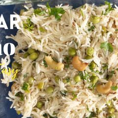 A picture of Matar Pulao.