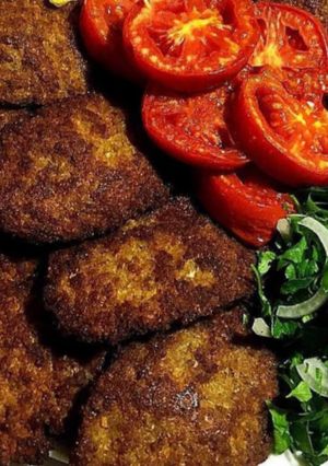 عکسی از دستور شامی کباب و گوجه سرخ شده