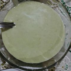 A picture of Mint Yoghurt dressing for falafel wraps.